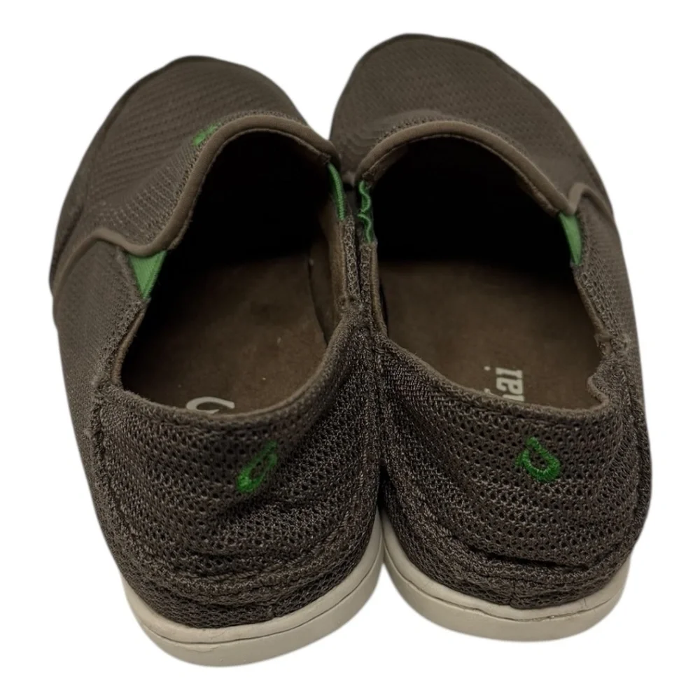 Olukai Brown Kids Mesh Nohea Slip On Shoes Kids Sz 13